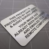 24HR Video and Audio Surveillance Sign