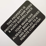 24HR Video and Audio Surveillance Sign