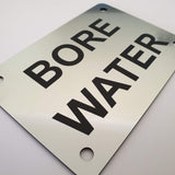 Bore Water Sign Plaque - Small