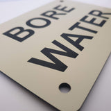 Bore Water Sign Plaque - Small