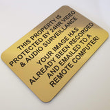 24HR Video and Audio Surveillance Sign