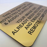 24HR Video and Audio Surveillance Sign