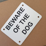 Beware of the Dog Sign Plaque - Small