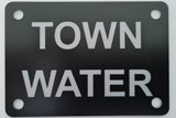Town Water Sign Plaque - Small
