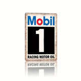 Mobil Racing Motor Oil - UV Printed Metal Sign - 20cm by 30cm
