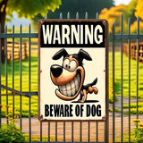 WARNING - Beware of Dog - UV Printed Metal Sign - 20cm by 30cm
