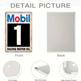 Mobil Racing Motor Oil - UV Printed Metal Sign - 20cm by 30cm