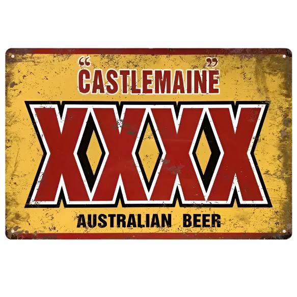 Castlemaine XXXX Australian Beer - UV Printed Metal Sign - 30cm by 20cm
