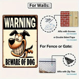 WARNING - Beware of Dog - UV Printed Metal Sign - 20cm by 30cm