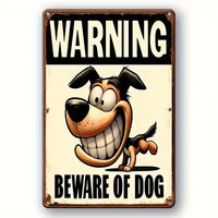 WARNING - Beware of Dog - UV Printed Metal Sign - 20cm by 30cm
