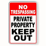 NO TRESPASSING Private Property Keep Out - UV Printed Metal Sign - 20cm by 30cm