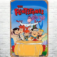 The Flintstones - UV Printed Metal Sign - 20cm by 30cm