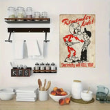 Remember kids Electricity will KILL YOU! - UV Printed Metal Sign - 20cm by 30cm