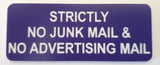 Purple acrylic sign with White engraved text