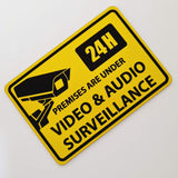 Premises are under Video and Audio Surveillance Sign Plaque - Medium