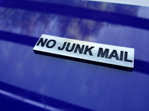 NO JUNK MAIL SIGN