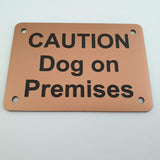 Caution Dog on Premises Sign Plaque - Medium