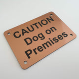 Caution Dog on Premises Sign Plaque - Small