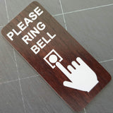 Please Ring Bell Sign Plaque - Small