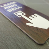 Please Ring Bell Sign Plaque - Small