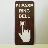 Please Ring Bell Sign Plaque - Small