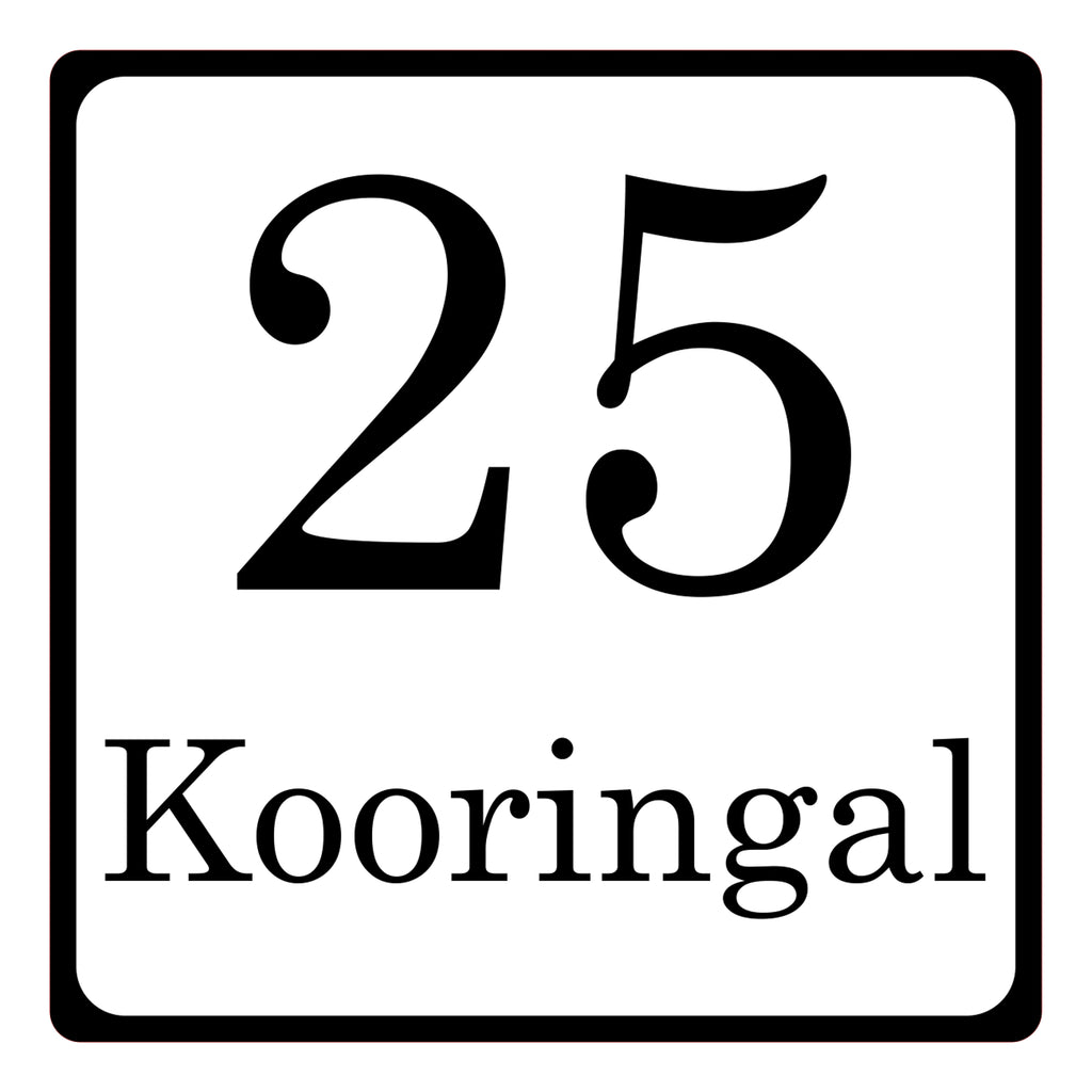 CUSTOM Street Address Sign 10cm by 10cm