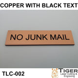 NO JUNK MAIL SIGN