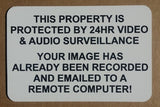 24HR Video and Audio Surveillance Sign