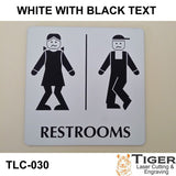 FUNNY Bathroom Toilet BOW-LEGGED Unisex Restroom Sign - 13cm X 13cm