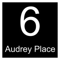 Custom Address Sign Plaque with House number and Street Name 12cm by 12cm