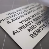 24HR Video and Audio Surveillance Sign 15cm X 10cm