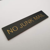Bulk Quantity of 25 - NO JUNK MAIL Signs - 8cm by 2cm