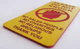 Please Do Not Knock Sign - No Sales People No Charities No Religious Groups Thank You Sign / Plaque