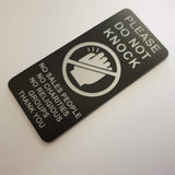 Please Do Not Knock Sign - No Sales People No Charities No Religious Groups Thank You Sign / Plaque