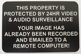 24HR Video and Audio Surveillance Sign 15cm X 10cm