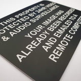 24HR Video and Audio Surveillance Sign 15cm X 10cm