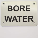 Bore Water Sign Plaque - Small
