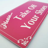 Please Take Off Your Shoes Sign Plaque