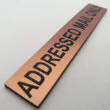 ADDRESSED MAIL ONLY Sign Plaque - Medium