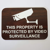 This Property is Protected by Video Surveillance Sign Plaque - Large