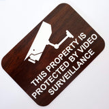 This Property is Protected by Video Surveillance Sign Plaque