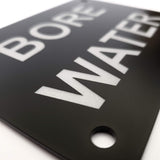 Bore Water Sign Plaque - Small