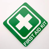 First Aid Kit Sign Plaque - Bright Green and White