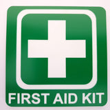 First Aid Kit Sign Plaque - Bright Green and White
