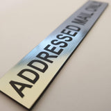 ADDRESSED MAIL ONLY Sign Plaque - Small