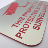 This Property is Protected by Video Surveillance Sign Plaque