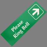 Please Ring Bell with RIGHT Arrow Sign Plaque - Small