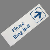 Please Ring Bell with RIGHT Arrow Sign Plaque - Small