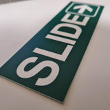 SLIDE WITH RIGHT ARROW GRAPHIC Sign / Plaque