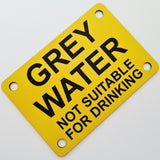 Grey Water Not Suitable For Drinking Sign Plaque - Medium